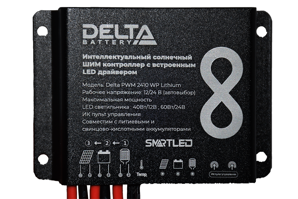 Контроллер Delta PWM 2410 WP Lithium купить по цене 1993 руб..  Самые дешёвые цены на Контроллеры заряда