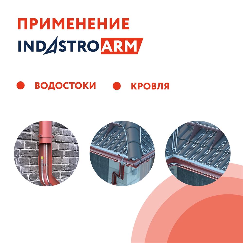 Греющий саморегулирующийся кабель в броне 33 IndAstro ARM 2-PAT-S 1 м.