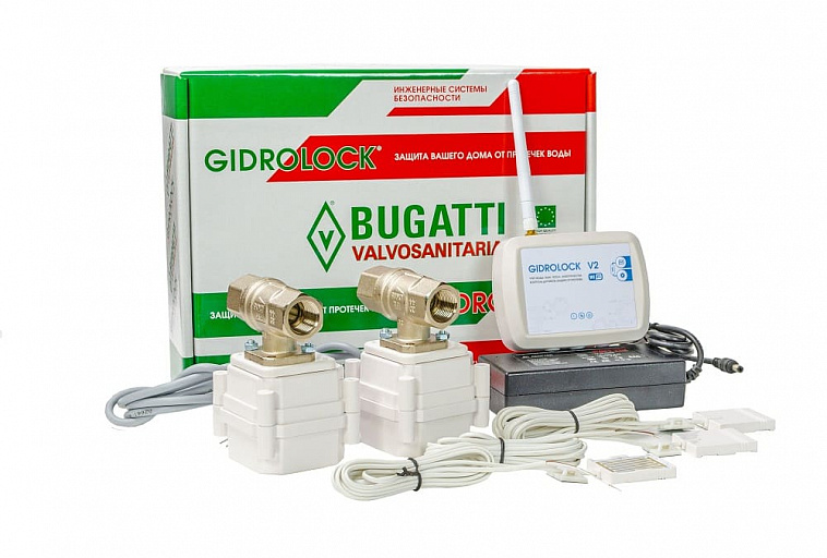Комплект Gidrolock WI-FI BUGATTI 1/2
