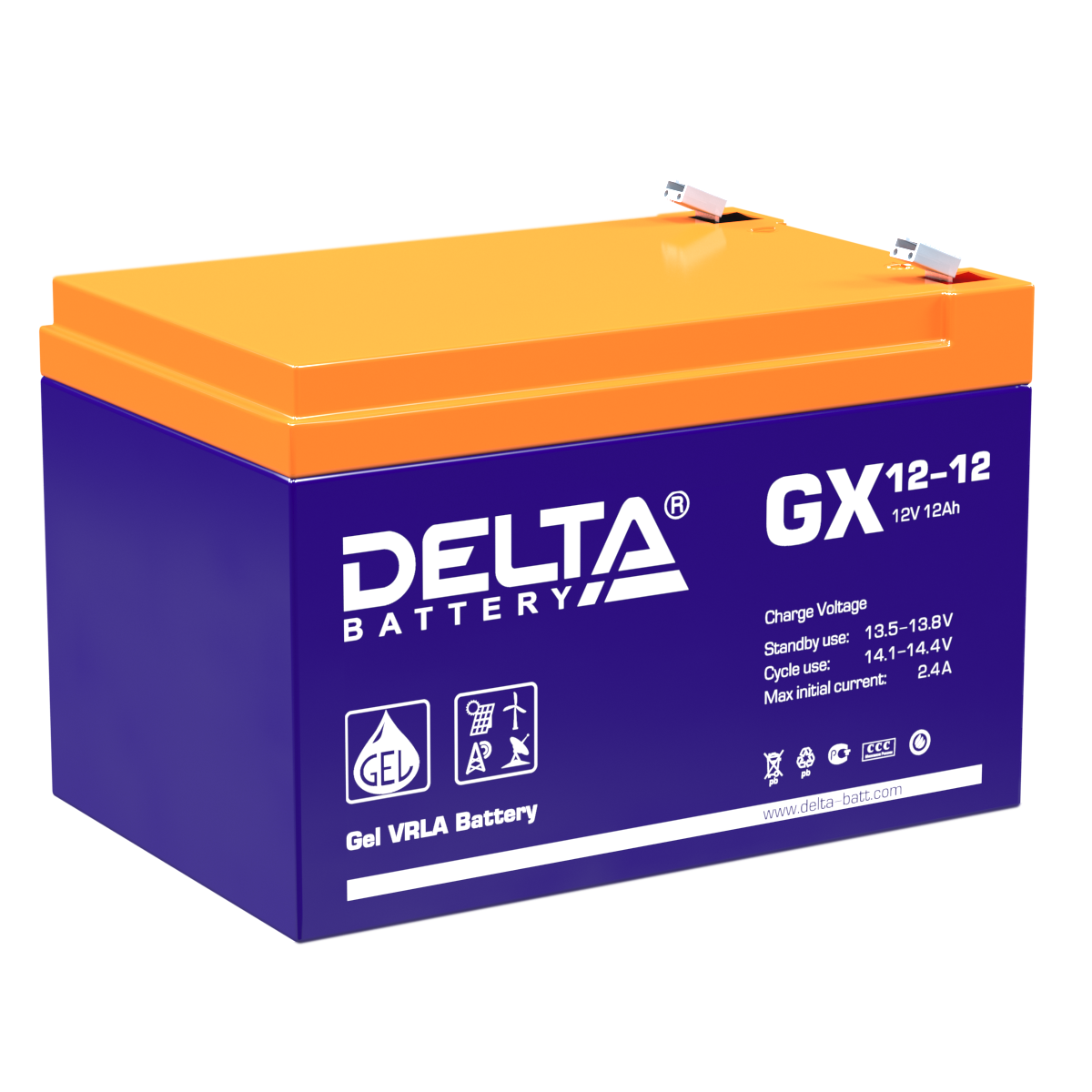 GX 12-12 Delta Аккумуляторная батарея купить по цене 5438 руб..  Самые дешёвые цены на Стационарные