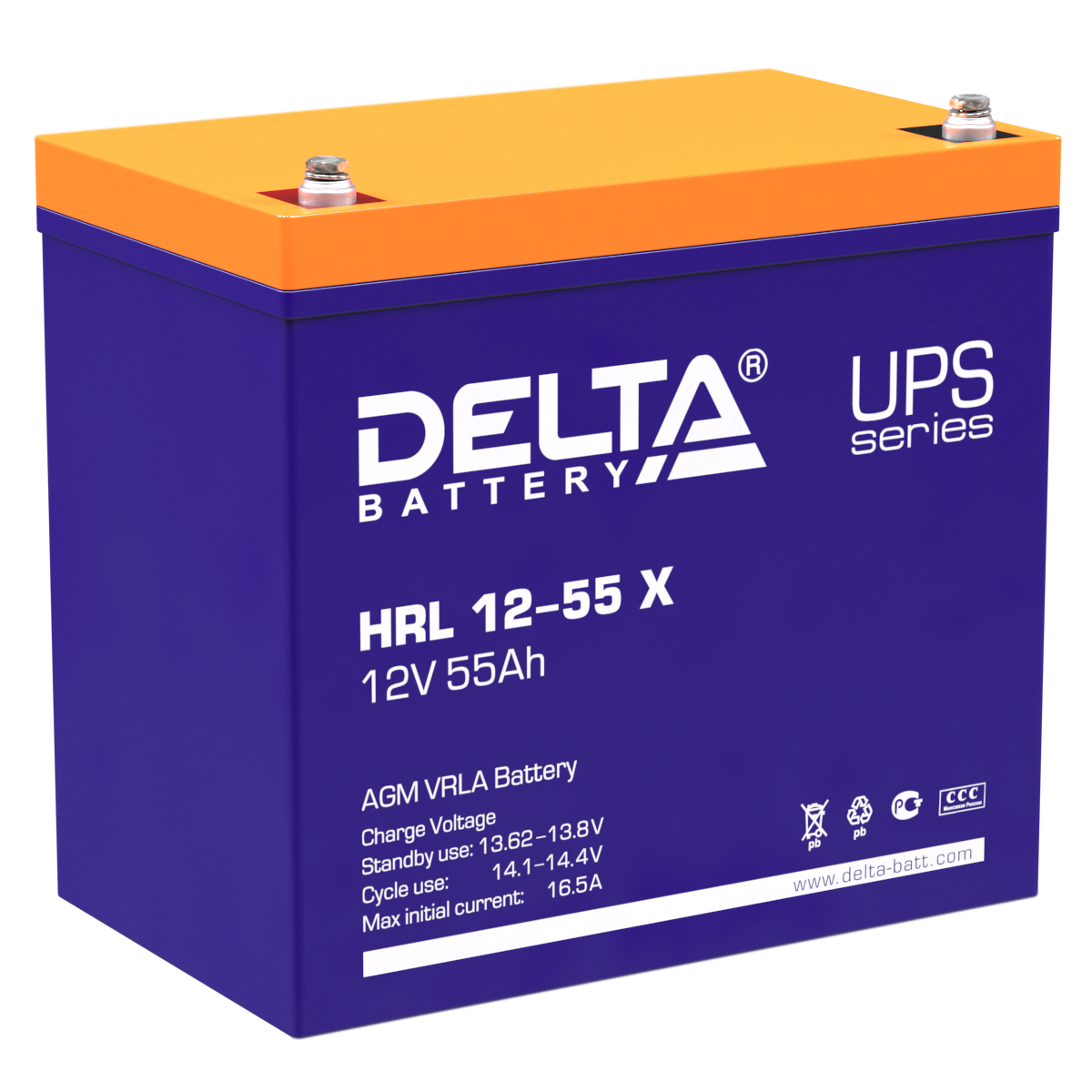 HRL 12-55 X Delta Аккумуляторная батарея купить по цене 20844 руб..  Самые дешёвые цены на Стационарные