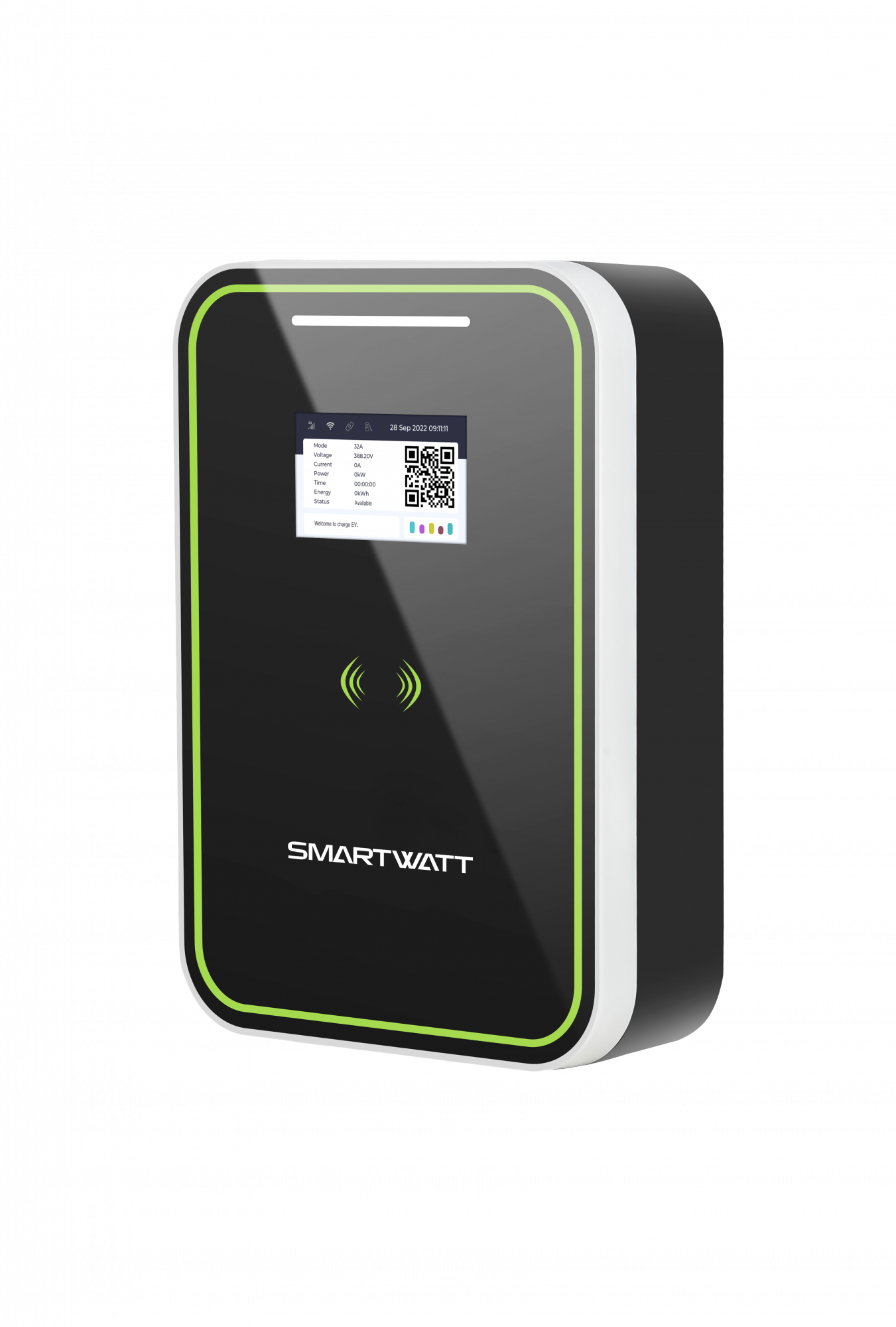 Автомобильная электрозарядная станция SMARTWATT EVC, 7 кВт, бытовая, переменный ток, 1 фаза 220 В 32 А, кабель 5 метров TPU Type2, IP54 купить по цене 33770 руб..  Самые дешёвые цены на EVC